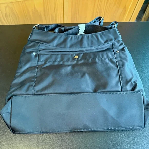 baggallini Hillcrest Hobo Crossbody Bag Black Nylon Removable RFID Wristlet - Picture 4 of 13